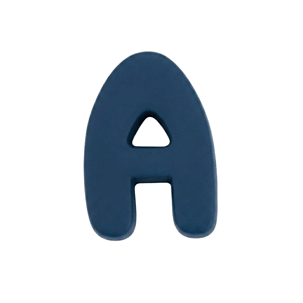 Letra A Azul marino