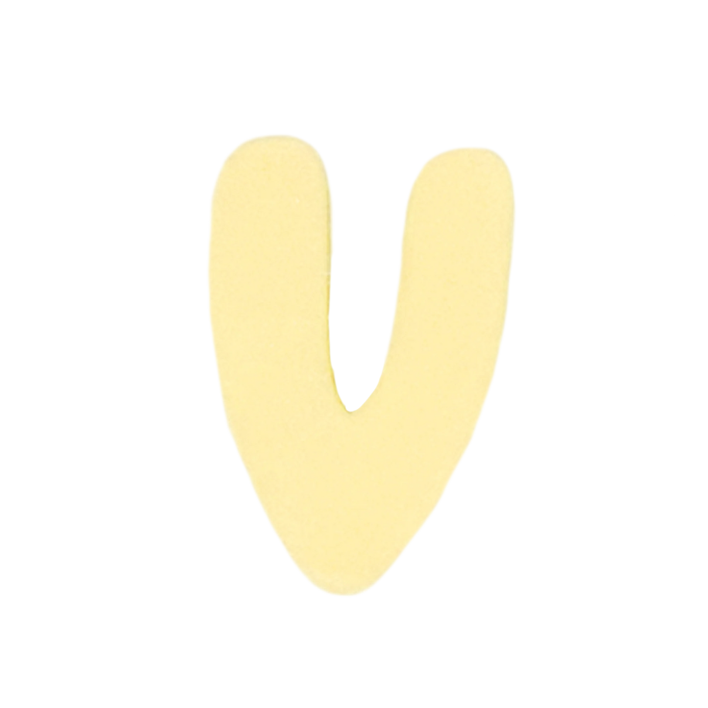Letra V Amarillo