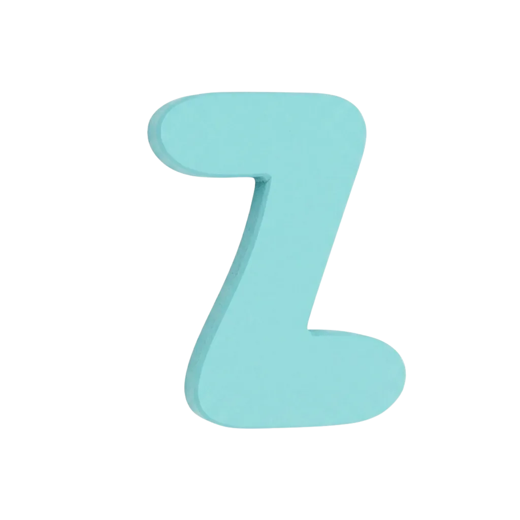 Letra Z Turquesa