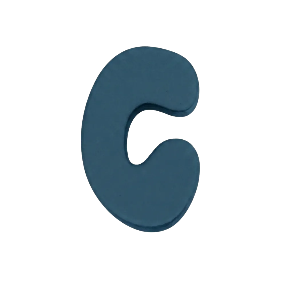Letra C Azul marino