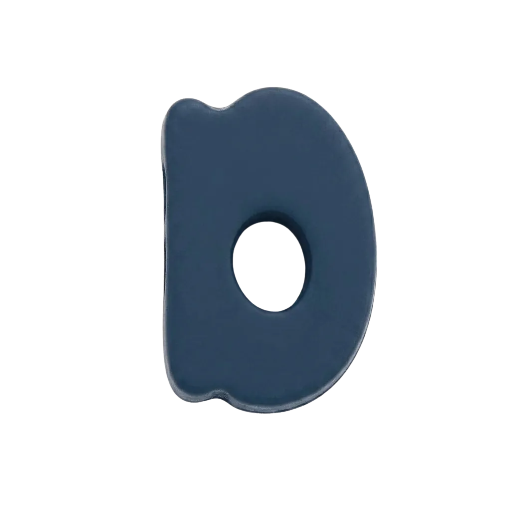 Letra D Azul marino