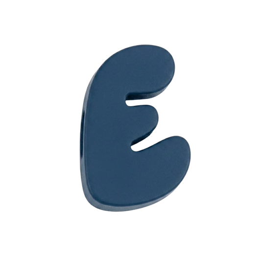 Letra E Azul marino