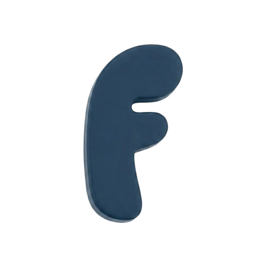 Letra F Azul marino