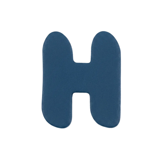 Letra H Azul marino