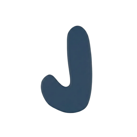 Letra J Azul marino