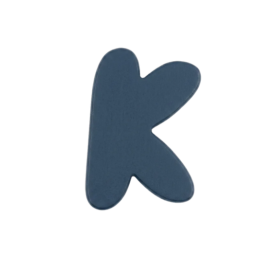 Letra K Azul marino
