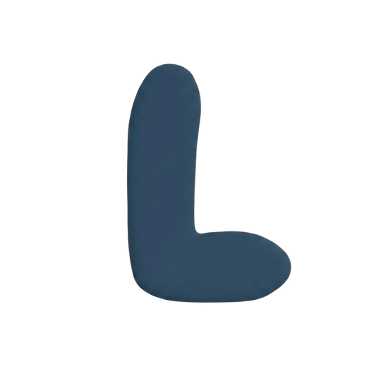 Letra L Azul marino