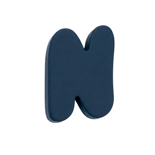 Letra N Azul marino