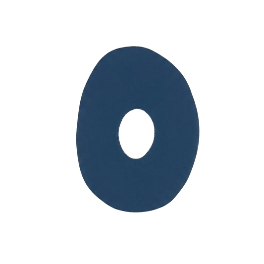Letra O Azul marino