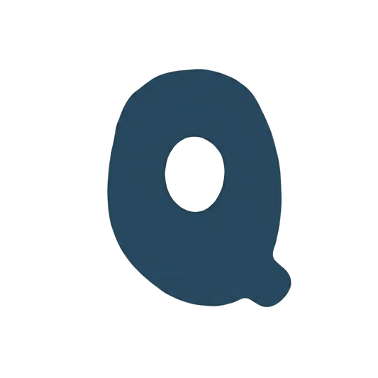 Letra Q Azul marino