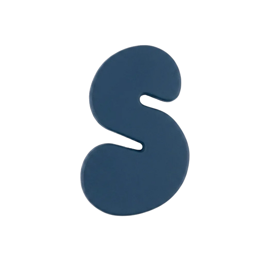 Letra S Azul marino