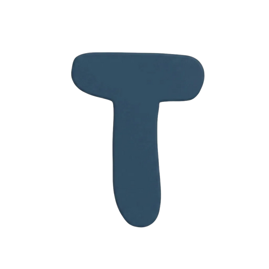 Letra T Azul marino