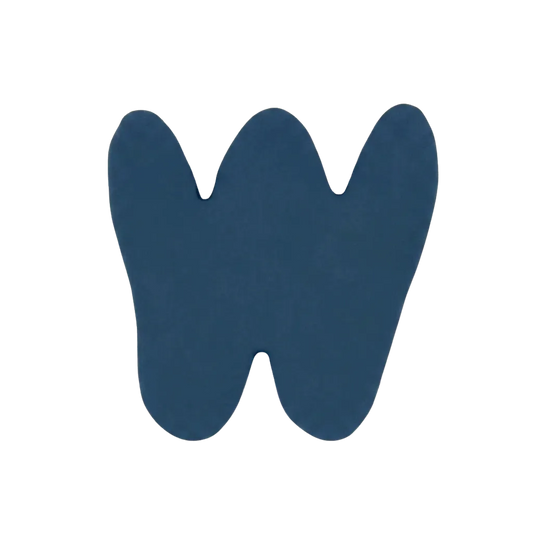 Letra W Azul marino