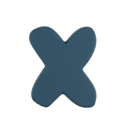 Letra X Azul marino