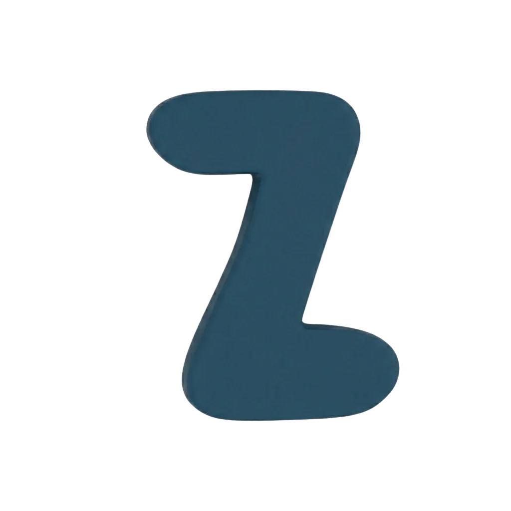 Letra Z Azul marino