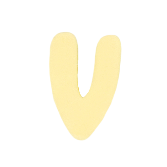Letra V Amarillo