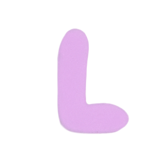 Letra L Lavanda