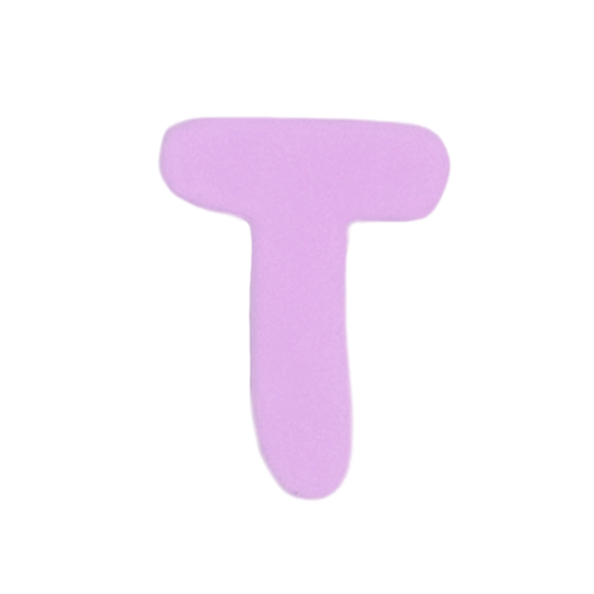 Letra T Lavanda