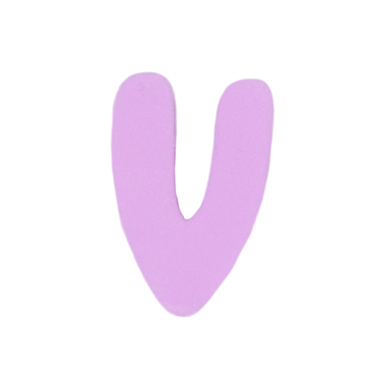 Letra V Lavanda